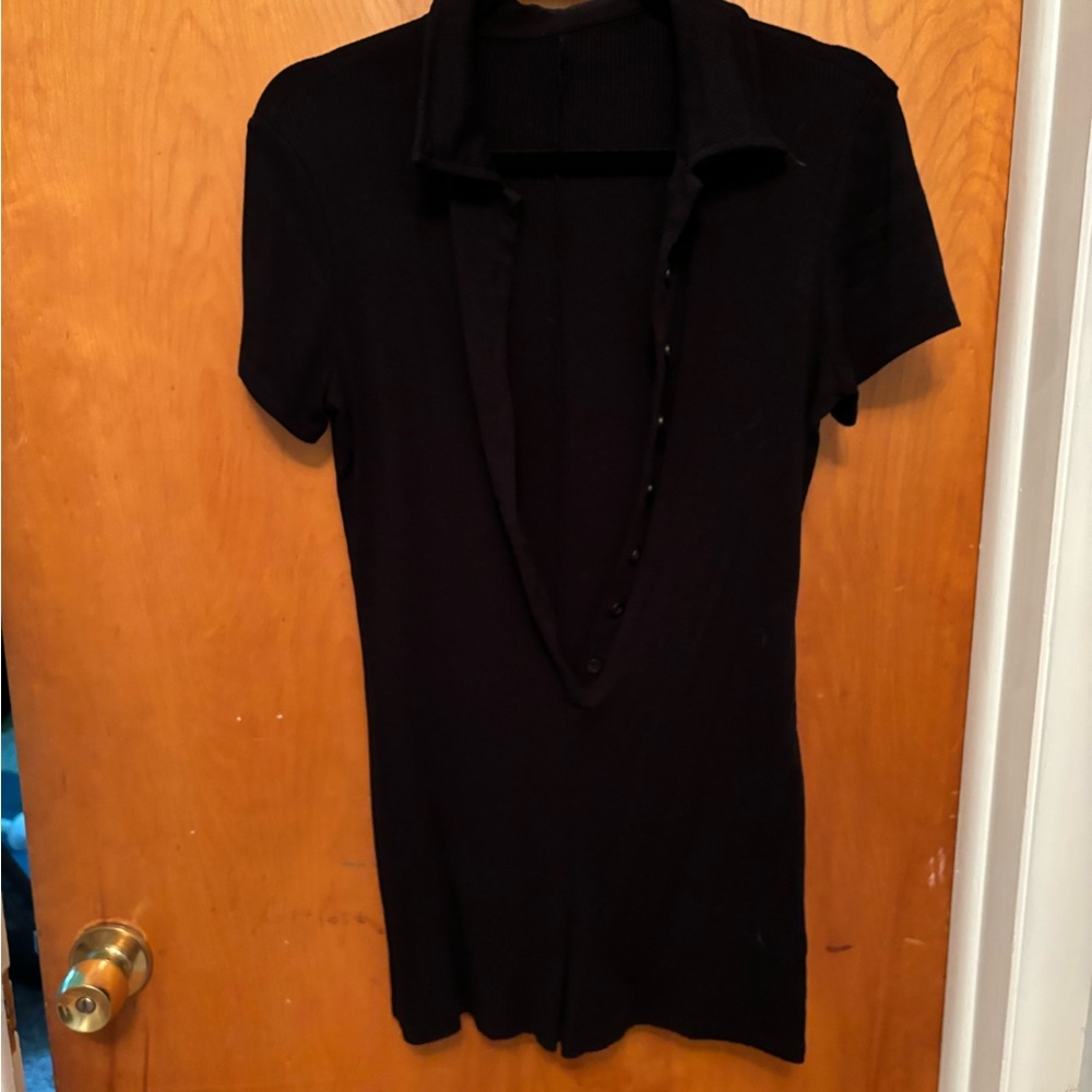 Collard Ribbed Romper - Picture 3 of 3